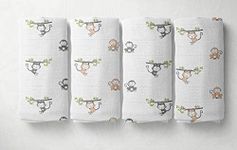 Bacati Set of 4 Happy Monkeys Musli