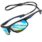 Driving Sunglasses Polarized Men Women Outdoors Cycling Fishing Wrap Around with Glasses rope Strap UV Protection