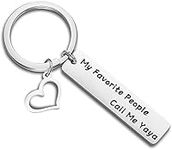 Nanny Gift My Favorite People Call Me Nanny Keychain Best Nanny Ever Jewelry Babysitter Gift Grandma Gift (Yaya-ky)