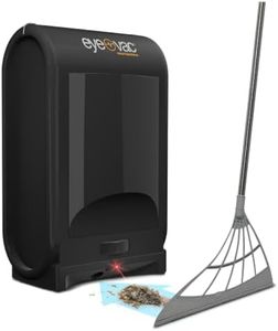 EyeVac Pro & Squeegee Broom Bundle - Touchless Vacuum Automatic Dustpan - Squeegee Multisurface Sweeping - Great for Salon Pet Hair Dirt, Corded Canister Vacuum, Bagless, 1400 Watt (Black w/Broom)