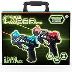 Strike Laser Tag Rechargeable Guns Set - Infrared 2 Multi-Player Pack & Deluxe Carry Case - Laser Tag Game For Kids