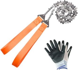 SENSILIN Pocket Chainsaw - 36 Inch Heavy Duty Steel Hand Chainsaw with 48 Sharp Teeth | Compact & Portable Pocket Saw for Camping, Backpacking, Hiking | Durable Wire Saw for Survival Gear