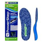 PowerStep Insoles, Pinnacle High Arch, Pain Relief Insole, Supination, High Arch Support Orthotic for Women and Men, Blue/Dark Green, Men's 11-11.5