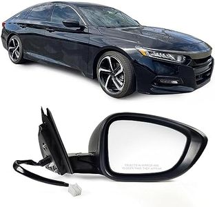 Lqito Right Passenger Side Door Mirror For Honda Accord LX, Sport 2018-2022 丨 Power 丨 Non-Heated No-Turn signal Match to Black Paint Replaces HO1321328 76208-TVA-A02 (3pin)