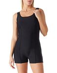 Ocean Blues Women's Black Athletic Boyleg One Piece Swimsuits Sport Bathing Suit Size XX-Large