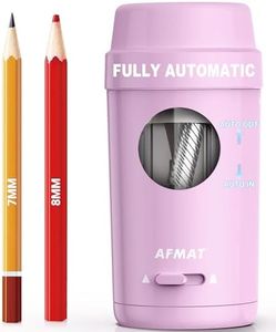 AFMAT Electric Pencil Sharpener, Auto in & Out, Fully Automatic Pencil Sharpener for Colored Pencils, Rechargeable Hands-Free Sharpeners for φ7-8mm Pencils, Good for Classroom/Home PSX8(Light Purple)