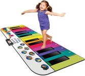 Kidzlane Floor Piano Mat for Kids and Toddlers | Giant 6 ft. Piano Mat, 24 Keys, 10 Song Cards, Built in Songs, Record & Playback, 8 Instrument Sounds | Dance Mat Toy for Boys & Girls Ages 3 Plus