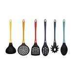 MasterChef Kitchen Utensils Set 6 Piece Cooking Tools Made From Non Scratch, Heat Resistant Material with Stylish Multi Coloured Soft-Touch Handles