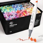 nicetrue 320 Colors Alcohol Markers, Brush & Chisel Dual Tip Marker Set