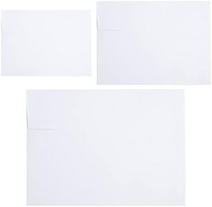 100Packs 5x7 Envelopes - White, Self Seal, Printable for Invitations, Weddings, Greeting Cards, Mailing, Photos, Postcards