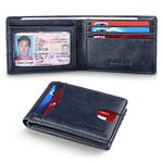 RUNBOX Slim Wallets for Men with RFID Blocking & Minimalist Mens Front Pocket Wallet Leather…