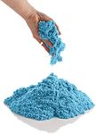 BabyGo Soft Space Sand Clay for Indoor Playing Moldable 500gm in Resealable Bag with Free Big Mould (Blue) (No Toxic)