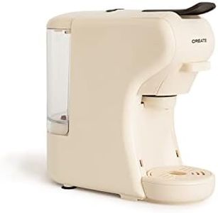 CREATE / POTTS STYLANCE/Cafetera multicápsula express y café molido Blanco Roto / 19 bar, programable, ligera y compacta, tanque 600ml, sistema Thermoblock, para café en todos sus formatos, 1450W