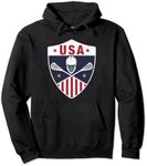 Retro American Lacrosse I Proud USA Lax Player Gift Pullover Hoodie