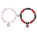 SINCSEFK Matching Bracelets for Couples Best Friends Matching Spider Kitty Tv Girl Charm Friendship Bracelets Long Distance Relationship Bracelets Birthday Gifts for Women Teen Bestie Gf Bf, 7, Stone,