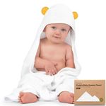 KeaBabies Baby Hooded Towel - Viscose Derived from Bamboo Baby Towel, Toddler Bath Towel, Infant Towels, Large Hooded Towel, Organic Baby Towels with Hood for Girls, Babies, Newborn Boys (Bear)