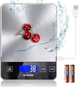 NASA-Grade 33lb Digital Kitchen Scale, Precisely Measures Grams and Ounces for Baking and Cooking, Waterproof Tempered Glass