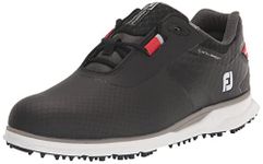 FootJoy Mens Pro|sl Sport Golf Shoe, Black/Red, 10.5 US