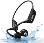 Essonio Bone Conduction Headphones IP68 Waterproof Swimming Headphones with Mic Bluetooth Open Ear Earbuds with MP3 Mode 32GB Memory Deep Bass Secure Fit for Running, Cycling and Fitness, Black