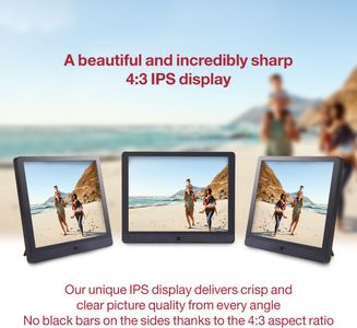 Pix-Star 15" WiFi Digital Picture Frame – IPS Display, Motion Sensor, Photo & Video Sharing