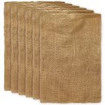 ZEONHEI 6 Pack 50 x 80cm Large Jute Sacks, Natural Hessian Potato and Vegetable Sack, Burlap Sack Potato Storage Sack for Potatoes, Vegetables, Beans, Frost Protection, Holds 25 Kg