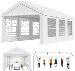 Homall Partyzelt 3x6 m,Metall Gestell Gartenzelt,Pavillon Wasserdicht 560g/m² PE-Plane,Zelt Stabil-18 Bodenhaken 4 Windfesten Seilen,UV-Schutz 50+Große Luxus Hochzeitszelt Gartenpavillon18m²,Weiß