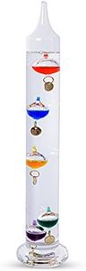 Shop LC Galileo Thermometer Glass with Multicolor Floating Spheres Balls Weather Predictor Office Home Desk Table Decorations Indoor Decorations Birthday Gifts