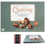 Guylian Chocolate Seashells Sweet Box Of Chocolate Gifts Hazelnut Praline 375g&Card-Christmas Chocolate Gifts, Last Minute Gifts For Mum & Dad, Chocolate Gifts For Women & Men Suitable For Vegan
