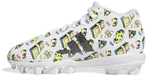 adidas Unisex-Kids Adizero Impact.2 Molded Rubber American Footb, White/Black, 2.5