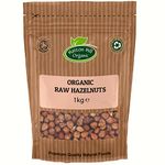 Organic Raw Hazelnuts 1kg by Hatton Hill | Whole Nuts, Filberts, Unsalted, Shelled, Non-GMO, Great for Baking