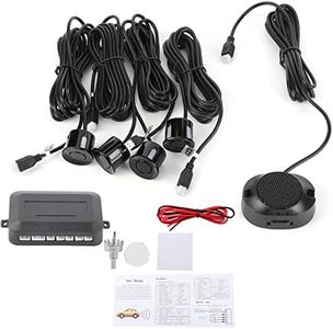 Système de Radar de Recul de Capteur de Stationnement de Voiture, Kit D'aide D'aide de Recul de Radar de Recul de Capteur de Stationnement de Voiture avec Alarme Sonore (noir)
