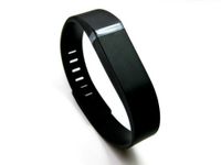 Large Black Replacement Accessory Wristband and Clasp Compatible with Fitbit Flex Activity Bracelet - No Tracker