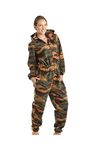 Camille Womens Super Soft Fleece Hooded Various Print All In One Onesies 22-24 Green Camoflauge