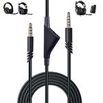 Replacement Astro A10 A40 Headset Cable, 2.0M A10 Volume Cable Cord Compatible with Astro A10/A40 Gaming Headsets Xbox One Ps4 Controller Headphone Audio Extension Cable 6.5 Feet Black