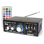 Skytronic AV-360 Amplifier MP3 USB FM Radio with Remote for Home Audio Hi-Fi Stereo Systems 2x40 Watts