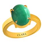 Clara Certified Emerald Panna 5.5 Carat or 6.25ratti Panchdhatu Astrology Ring for Men & Women