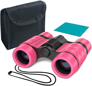 ESSENSON Binoculars for Kids Toys Gifts for Age 3-12 Years Old Boys Girls Kids Telescope Outdoor Toys for Sports and Outside Play Hiking, Bird Watching, Travel, Camping, Birthday Presents (Pink)