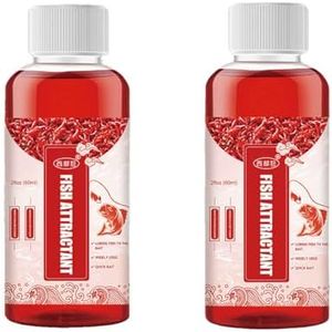 Wintgrea Fish Attractant Red Worm Liquid，2PCS 60ml Red Fish Cat Fish Bait，Professional-Grade Formula for Bass, Walleye and Catfish, Tilapia, Carp