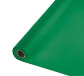 Creative Converting Roll Plastic Table Cover, Emerald Green, 100' x 40" -