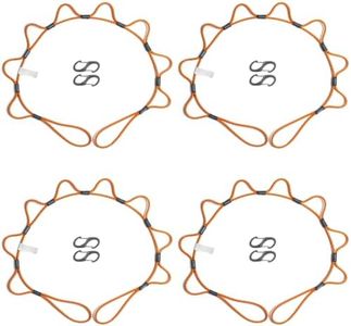 LOOPROPE | Bungee Cord with Hooks Tie Down System Adjustable Cargo Strap Knot Free Truck, RV, ATV, Camping, Outdoor Accessory, Multipurpose Loop, Clip and Go Carabiners | 5 Ft Orange (4 Pack)
