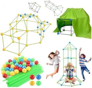 175 Pcs Fort Building Kit for Kids - Play Tent Rocket Castle Construction Toys Sets for Indoor & Outdoor - DIY Creative Learning Fort Building Set for Boys & Girls Aged 5-12 Years