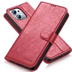 JOYSIDEA iPhone 12 | 12 Pro Wallet Case, PU Leather Magnetic Flip Folio Phone Case with Credit Card Holder, Stand & Shockproof Cover for iPhone 12 | 12 Pro 6.1 inch, Red