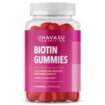 Biotin Gummies | 5000mcg | Ultimate Hair, Skin, & Nails Support for Women | Beauty Supplement for Faster Hair Growth | Strawberry Flavored Gummies with Coconut Oil | Gluten-Free, Vegetarian | 90 Ct.