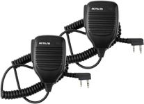 Retevis Walkie Talkies Speaker Mic 2 Pin Shoulder Speaker Compatible with Retevis RT22 RT68 H-777 RT27 RT-5R RT19 RB17 RT17 Baofeng UV-5R UV-82 Two Way Radios (2 Pack)