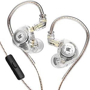 Morelian EDX Pro In Ear Stage Monitor Headphone Dual Dynamic Unit Earphone Shock Bass Earbuds with 0.75mm Detachable Cable Comfortable Wired Headset (With Mic)