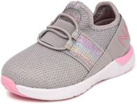 Nautica Kids Girls Toddler Sneaker Athletic Slip-On Bungee Running Tennis Shoes Neave Toddler-Grey Multi Glitter Size-10
