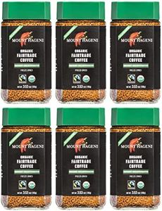 Mount Hagen 3.53oz Organic Freeze Dried Instant Decaf Coffee- 6 Pack | Eco-friendly, Fair-Trade Decaffeinated Coffee Made From Organic Medium Roast Arabica Beans [6x 3.53oz Jar]