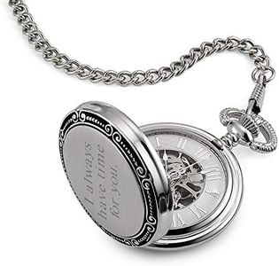 THINGS REMEMBERED Engraved Graduation Photo Skeleton Pocket Watch and Box (Free Engraving)