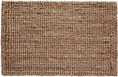 IRONGATE Jute Handspun Area Rug - Premium Jute Handwoven Reversible Chunky Textured Tan Beige Neutral Throw Accent Rug Carpet - Rustic Farmhouse Living Room Bedroom Den Study Décor - 6' x 9' Natural