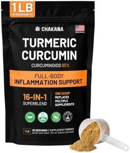 Turmeric Curcumin Supplement Powder for Inflammation Support - 16-in-1 with Ginger, Boswellia & More Replaces Multiple Supplements Joint Comfort, Mobility & Gut Health 1 lb (30 Servings)